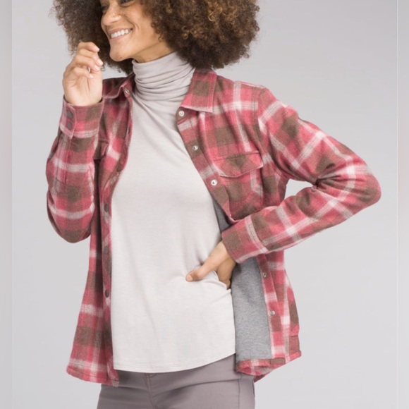 Prana Plaid flannel shirt, size Small - Picture 1 of 10